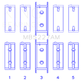 King Engine Bearings Mitsubishi 4G63/4G63T (92) (Size +0.50mm) Main Bearing Set