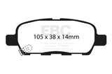 EBC 02 Infiniti G35 3.5 w/o DCS Bluestuff Rear Brake Pads