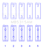 King Engine Bearings Mitsubishi 4G63T/4G64 (Size STD) Main Bearing Set