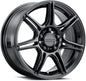 Raceline 148B Apex 16x7in / 5X100 / 5X114.3 BP / 40mm Offset / 72.62mm Bore - Gloss Black