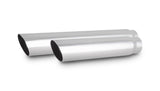 Vibrant 3in Round SS Truck/SUV Exhaust Tip (Single Wall Angle Cut) - 2.5in inlet 11in long
