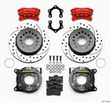 Wilwood Forged Dynalite P/S P-B Kit Drilled-Red Mopar/Dana 2.36in Off w/Snap Ring Bearing