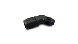 Vibrant -12AN Female to -12AN Male 45 Degree Swivel Adapter Fitting