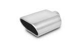 Vibrant 5.5in x 3in Oval SS Exhaust Tip (Single Wall Angle Cut Rolled Edge)