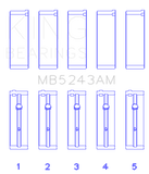 King Engine Bearings Nissan SR20DE (Size 0.25mm) Performance Main Bearing Set