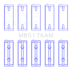 King Engine Bearings Mitsubishi 4G93 SOHC (Size 0.5) Main Bearing Set