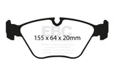 EBC 04-06 BMW X3 2.5 (E83) Redstuff Front Brake Pads