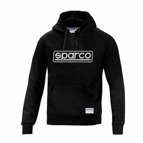 Sparco Sweatshirt Hooded S-Seal Blk Lrg