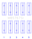 King Engine Bearings Nissan HR15/16DE (Size STD) Main Bearing Set